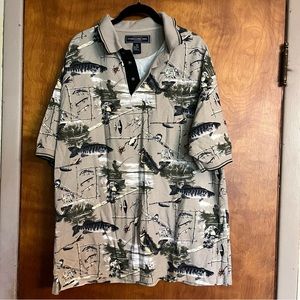 Susquehanna Trail Bass Fishing Polo Shirt XL BNWOT